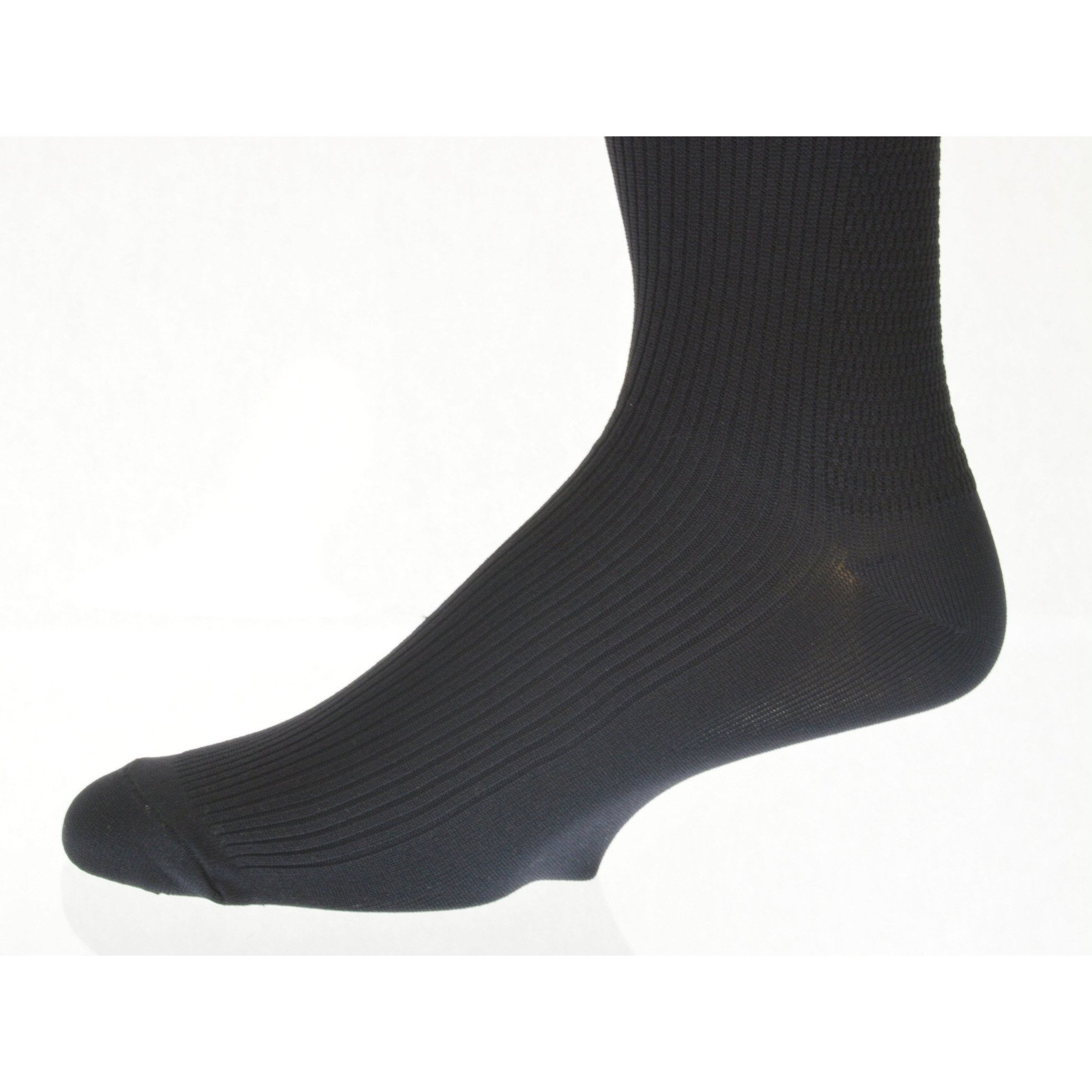 A pair of OTC Nylon Support Hose Compression Travel Socks, designed for comfort and circulation support, featuring a soft texture and over-the-calf design.